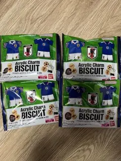 サッカー日本代表 アクリルチャームビスケット 4個セット — image 1