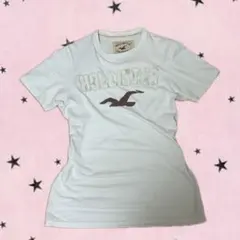 HOLLISTER ホリスター 白T Tシャツ y2k 海外ガール グランジ — image 1