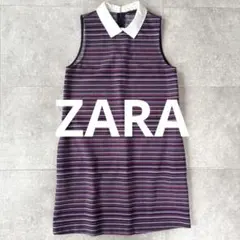 ZARA ザラ トラファルック マルチボーダーワンピース ノースリーブ 膝丈 S — image 1