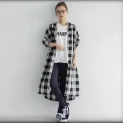 coca ブロックチェック柄シャツワンピース — image 1