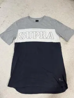 SUPRA Tシャツ グレー ホワイト ブラック スープラ Lサイズ — image 1