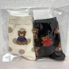GORN. クマ柄 ソックス 2足セット22-26cm — image 1