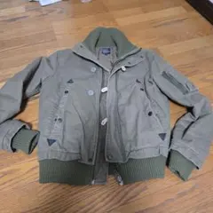 オリーブグリーン ミリタリージャケット — image 1