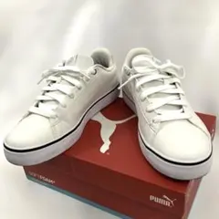 PUMA プーマ Vコート バルク 25.5cm ホワイト/ブラッ — image 1