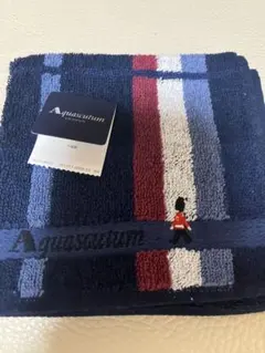 Aquascutum ハンカチ タオル ネイビー チェック柄 — image 1