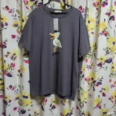 ✧⁠✧鳥プリント 半袖Tシャツ グレー Lサイズ✧✧ — image 1
