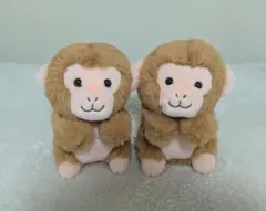 【新品・未使用】ニホンザル ぬいぐるみ くじ4等 2体セット 市川市動植物園 — image 1