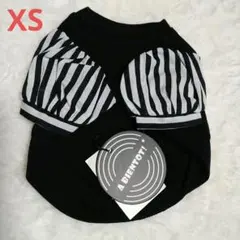 新品！A BIENTOT ボウタイ付き犬服 黒・ストライプXS99 — image 1