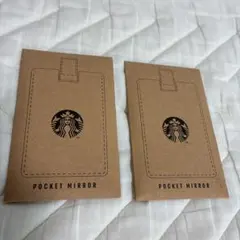 非売品Starbucks Pocket Mirror ライトブルー　2セット — image 1