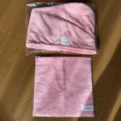 【新品・未使用】Yunth ヘアドライタオル タオル　2点セット ピンク — image 1