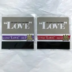 新品★嵐 ARASHI LOVE リボンブレス 赤 紫 会場限定 櫻井翔 松本潤 — image 1