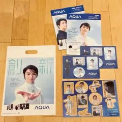 羽生結弦選手AQUA ノベルティセット② 非売品ステッカー2種類3枚 — image 1