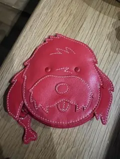 Kitamura 犬型 レザー コインケース 小銭入れ レッド — image 1