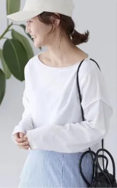 SLOBE IENA カットオフニュアンスロンT ホワイト — image 1