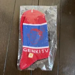 【レア】GENKI TV ソックス 靴下 レッド ブルー — image 1