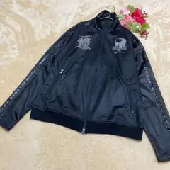 【アルメフランセーズ】スカルプリント ジップアップ ジャケット ブラック Ｌ — image 1