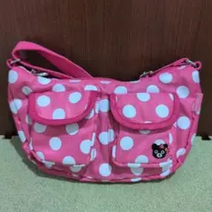 DOUBLE.B ショルダーバッグ ピンク ドット柄 — image 1