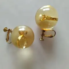 球体モチーフ イヤリング ゴールドカラー　リング — image 1