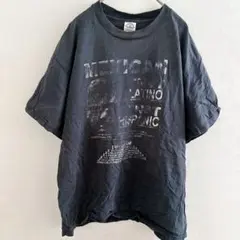 デルタ クルーネック Tシャツ ロゴ L 黒 綿 ヴィンテージ風 カジュアル — image 1