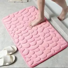 【新品未使用】エンボスファイバーマット バスルーム 滑り止め60x40cm — image 1