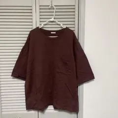 ダークブラウン オーバーサイズ Tシャツ XLサイズ — image 1