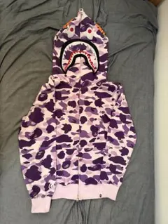 A BATHING APE シャークパーカー パープルカモ — image 1