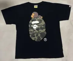 美品A BATHING APE カモフラ マイロ Tシャツ ブラック — image 1