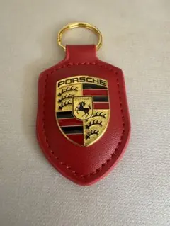 ポルシェ　クレスト　キーホルダー　レッド　赤 — image 1