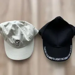 UNIQLO PEANUTS キャップ 黒のキャップ2点セット — image 1