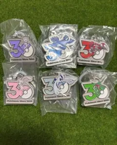 「6個」ポケモン 30周年 メタルチャームマスコット ～カントー、ジョウト — image 1