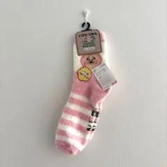 こびとづかん 左右異柄 ソックス ピンク 23-25cm — image 1