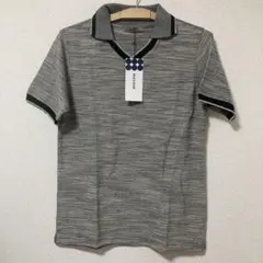 【タグ付】DoCLASSE ドゥクラッセ 半袖ニット ポロシャツ 杢グレー S — image 1