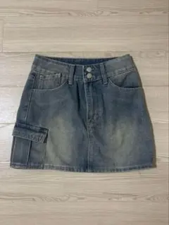 SHEIN ウォッシュ加工デニムスカート — image 1