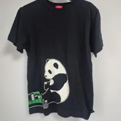 OJICO パンダ 囲碁 Tシャツ ブラック — image 1