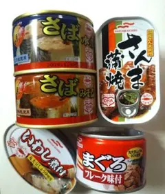 マルハニチロ 缶詰 5種セット さば まぐろ いわし まぐろ計6個 — image 1