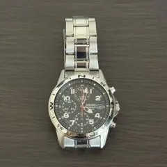 SEIKO 腕時計 メンズ クロノグラフ 海外モデル 黒文字盤 電池切れ — image 1