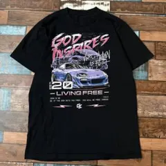ビンテージ　古着　スープラ　カープリント　メンズ　半袖tシャツ　黒 — image 1