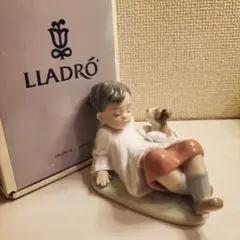 リヤドロ 少年 子犬 お昼寝 箱付き 美品 — image 1