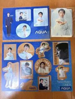 【送料無料〜2日発送】羽生結弦 AQUA ステッカー ショッパースマホスタンド② — image 1