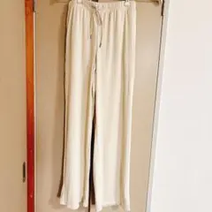 GU リブワイドパンツ アイボリー Sサイズ — image 1