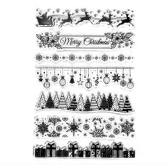 《おまとめご購入で20%OFF！》クリアスタンプ2358：クリスマス ボーダー — image 1