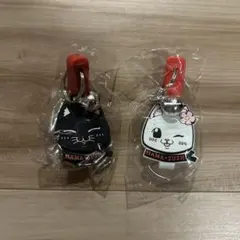はま寿司　ラーメン赤猫　自転車キーホルダー2個 — image 1