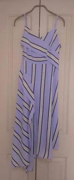 バナナリパブリック　水色 ストライプ キャミワンピース — image 1