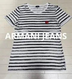 ARMANI JEANS アップルモチーフ ボーダー Tシャツ — image 1