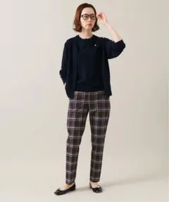 未使用美品　IENA 定番人気チェックスティックパンツ 38 — image 1
