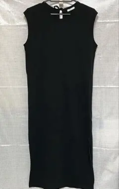 COLZA バックリボン ノースリーブ ロングワンピース ブラック S — image 1