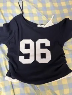 WEGO 96 ナンバリング オフショル Tシャツ — image 1
