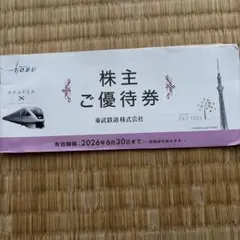 東武鉄道株式会社 株主ご優待券 — image 1