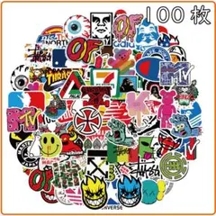 ★スケボー アメリカ ストリート ステッカー 100枚 防水 シール ボム 26 — image 1