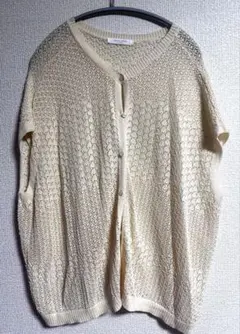 chocol raffine robe 透かし編み 半袖カーディガン — image 1